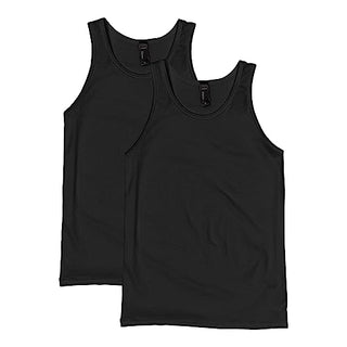 Hanes mens X-temp Tank Top 2 Pack Shirt, Black, Small US