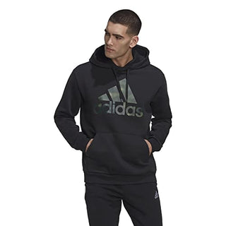 adidas Men's Essentials Camouflage Printed French Terry Hoodie, Black, XX-Large