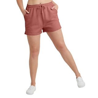Hanes Originals Garment Dyed, Fleece Women, Sweat Shorts, 3", Nantucket Red