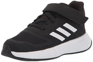 adidas Duramo 10 Running Shoe, Black/White/Black (Elastic), 12 US Unisex Little Kid