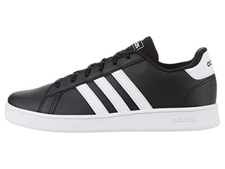 adidas Grand Court Sneaker, Black/White/White, 1 US Unisex Little Kid