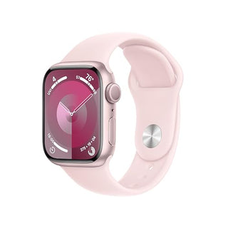 Apple Watch Series 9 [GPS 41mm] Smartwatch with Pink Aluminum Case with Pink Sport Band S/M. Fitness Tracker, Blood Oxygen & ECG Apps, Always-On Retina Display