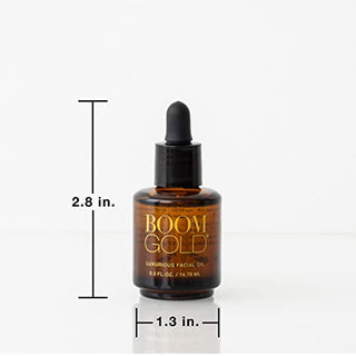 BOOM! by Cindy Joseph Boom Gold - All-Natural Facial Oil - Lightweight, Luxurious Hydration for Delicate Skin - Organic Ingredients - Dries Quickly for a Non-Greasy Finish