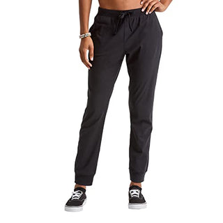 Hanes Originals Joggers, 100% Cotton Jersey Sweatpants for Women, 29" Inseam, Black, Medium
