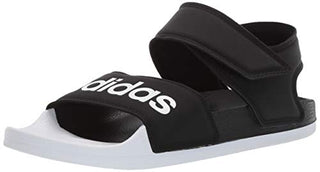 adidas Women's Adilette Sandal Slide, Core Black/White/Core Black, 6