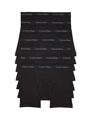 Calvin Klein Men's Cotton Classics 7-Pack Boxer Brief, 7 Black, M