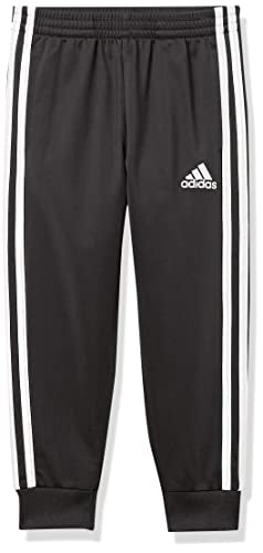 adidas boys Active Sports Athletic Tricot Jogger Track Pants, Iconic Black, 7 US