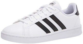 adidas Women's Grand Court Shoe, White/Black/White, 9