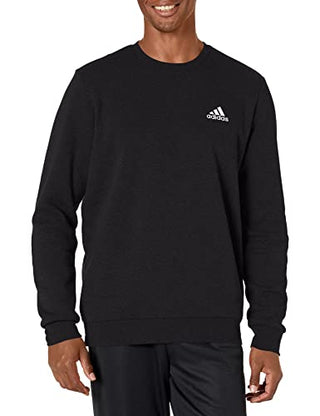 adidas Men's Size Essentials Fleece Sweatshirt, Black/White, 3X-Large/Tall