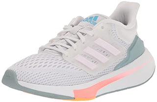 adidas Women's EQ21 Running Shoe, Dash Grey/Almost Pink/Acid Red, 8