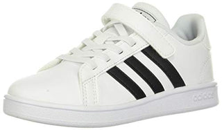 adidas Unisex Grand Court Sneaker, Black/White, 13K M US Little Kid