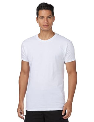 Hanes Men's Tagless Cotton Crew Undershirt Multiple Packs Colors, 3 Pack - White, Large