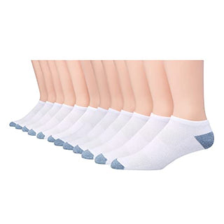 Hanes mens X-temp Lightweight Low Cut Socks, 12-pair Pack Casual Sock, White, 6 12 US