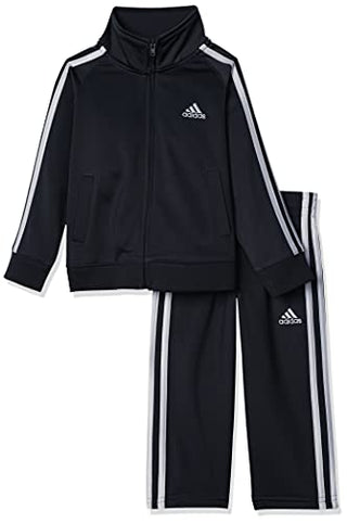 adidas baby boys Tricot Jacket & Clothing Pants Set, Adi Black, 7 US