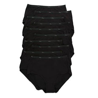Hanes womens Cotton Brief Underwear, 10 Pack - Brief Black, 7 US