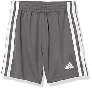adidas boys Adi Classic 3-stripe Shorts, Dark Grey, 7 US