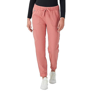 Hanes Cargo, Healthcare Scrub Joggers for Women, Moisture Wicking, Rose Ranch Pink