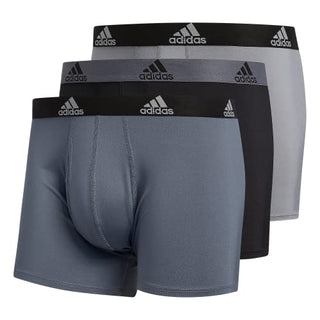 adidas mens Performance (3-pack) trunks underwear, Onix Grey/Black/Grey, Medium US