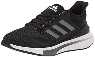 adidas Men's EQ21 Trail Running Shoe, Black/Iron Metallic/Carbon, 9