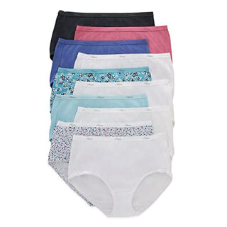 Hanes womens Cotton briefs underwear, 10 Pack - Brief Assorted 1, 7 US