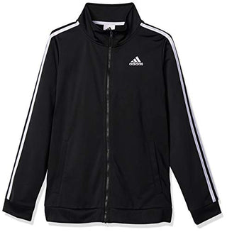 Adidas Boys' Little Zip Front Iconic Tricot Jacket, Black, 6