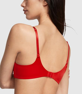 Victoria's Secret So Obsessed Wireless Push Up Bra, Padded, Plunge Neckline, Smoothing, Bras for Women, Red (36C)