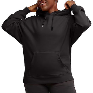 Hanes Originals Pullover Hoodie, Heavyweight Fleece Hooded Sweatshirt for Women, Black