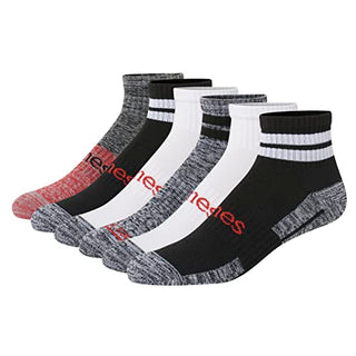 Hanes Mens Socks, Ultimate Crew, Ankle And No Show Original, Black/White/Grey Assorted, 6-12 US