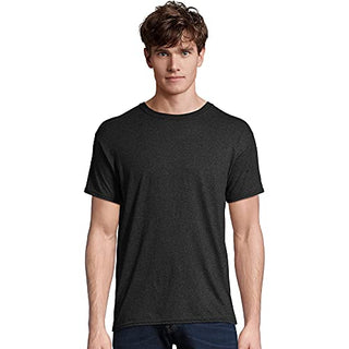 Hanes Men's Short Sleeve X-Temp W/ FreshIQ T-Shirt 2-Pack, Black, Small