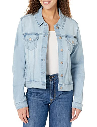 Calvin Klein Women's Trucker Denim Jacket, Marina, Large