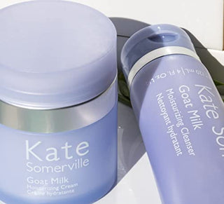 Kate Somerville Goat Milk Duo - Moisturizing Cleanser + Moisturizing Cream - Gentle Daily Wash Relieves Dry Skin & Deeply Hydrating Face Moisturizer Soothes Dryness