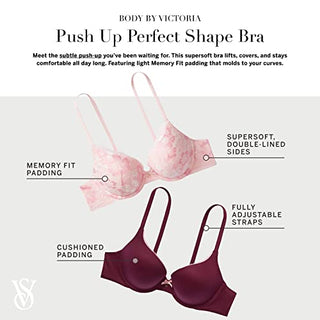 Victoria's Secret Perfect Shape Push Up Bra, Full Coverage, Padded, Bras for Women, Body by Victoria Collection, Brown (34C)