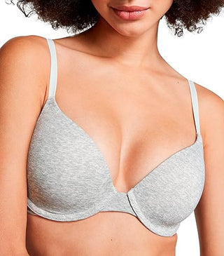 Victoria's Secret Pink Wear Everywhere T-Shirt Bra, Lightly Lined, Smooth, Bras for Women, Grey (34B)