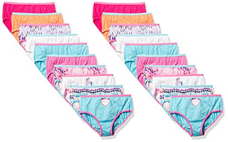 Hanes girls Hanes Girls' 100% Cotton Tagless Panties, Available 10 and 20 Pack Bikini Style Underwear, Assorted, US