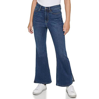 Calvin Klein Women's High Rise Flare Jeans, VERO, 27