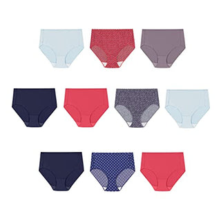 Hanes Womens Cool Comfort Microfiber Brief Underwear, 10-pack (Colors May Vary)