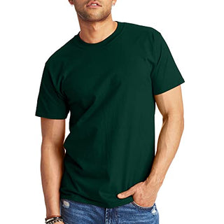 Hanes mens Beefy Heavyweight Short Sleeve T-shirt (1-pack) fashion t shirts, Deep Forest, X-Large US