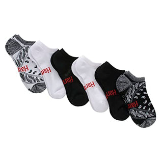 Hanes Womens Socks, Ultimate Crew, Ankle And No Show Original, White/Black Assorted, 5-9 US