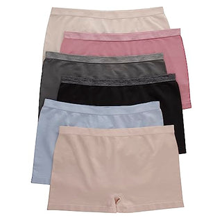 Hanes Women's Boyshorts Panties Pack, Seamless Underwear for Women, Comfort Flex Fit, Multipack,Assorted Colors