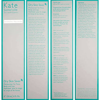 Kate Somerville Dry Skin Saver – Eczema Therapy Cream – Soothing, Hydrating Face and Body Lotion Suitable for Sensitive Skin, 4 Fl Oz