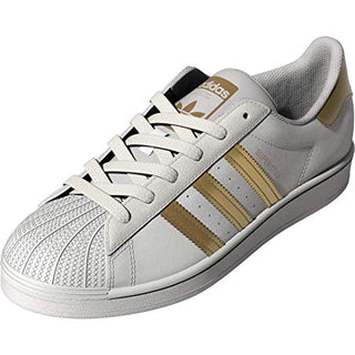 adidas Women's Superstar Sneaker, White/Copper Metallic/Black, 7.5