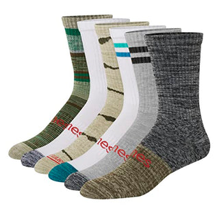 Hanes Mens Socks, Ultimate Crew, Ankle And No Show Original, Grey/Tan Assorted, 6-12 US