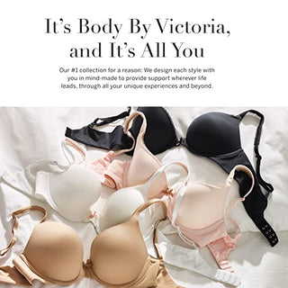 Victoria's Secret Perfect Shape Push Up Bra, Full Coverage, Padded, Bras for Women, Body by Victoria Collection, White (34D)