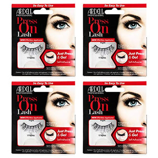 Ardell False Eyelashes Press On Lash Self-Adhesive Wispies Black 4 pack