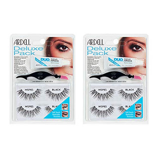Ardell Deluxe Pack False Eyelashes Wispies, 2 Pairs x 2 Packs