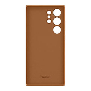 SAMSUNG Galaxy S23 Ultra Leather Phone Case, Premium Protective Cover w/Front and Back Protection, Soft Grip, US Version, EF-VS918LAEGUS, Camel