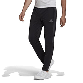 adidas Men's Aeroready Sereno Slim Tapered-Cut 3-stripes Pants, Black/Grey, Medium