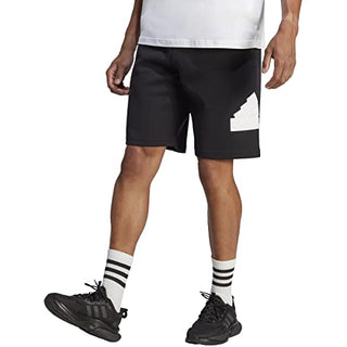 adidas Men's Future Icon Badge of Sport Shorts, Black/White, Medium
