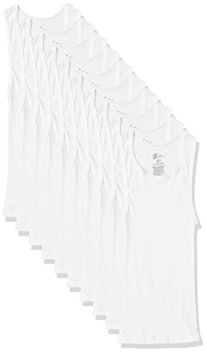 Hanes Boys' Tank Undershirt, EcoSmart Cotton Shirt, Multiple Packs Available, Assorted, Large