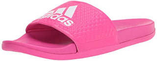 adidas Adilette Comfort Slides, Shock Pink/White/Shock Pink, 6 US Unisex Big Kid